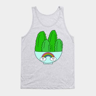 Cute Cactus Design #154: Cacti In Cute Rainbow Bowl Tank Top